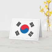 韓国国旗 カード (黄色い花)