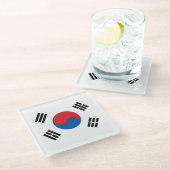 韓国国旗 ガラスコースター (アングル)