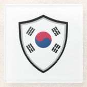 韓国国旗 ガラスコースター (正面)