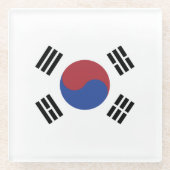 韓国国旗 ガラスコースター (正面)