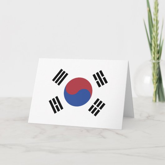 韓国国旗 サンキューカード (正面)