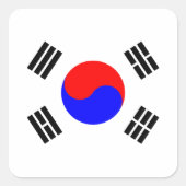 韓国国旗 スクエアシール (正面)