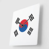 韓国国旗 スクエア壁時計 (傾斜)