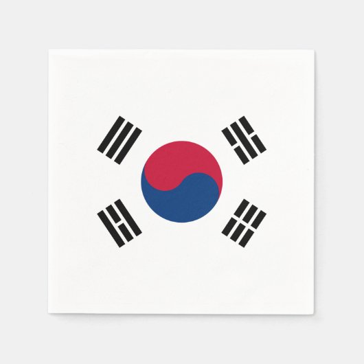 韓国国旗 スタンダードカクテルナプキン (正面)