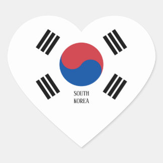 韓国国旗 ハートシール
