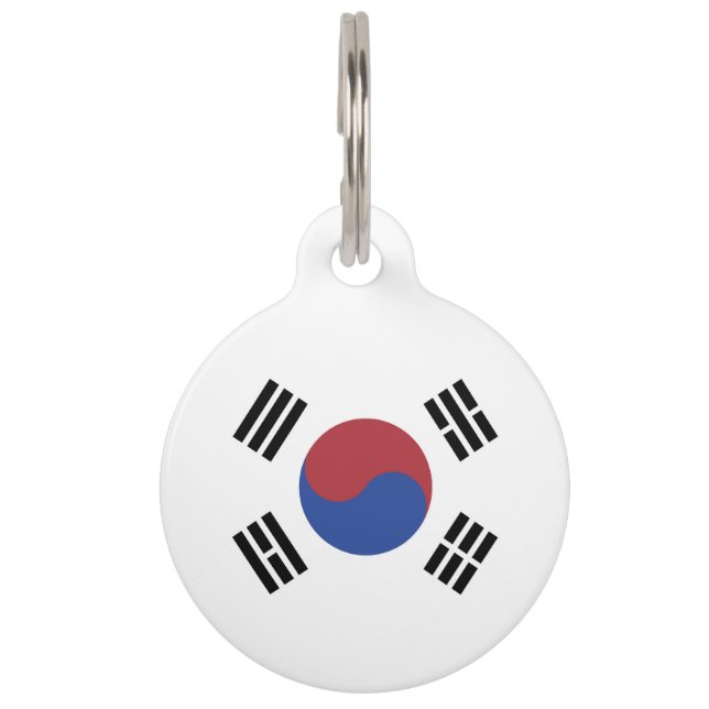 韓国国旗 ペット　ネームタグ (正面)