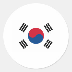 韓国国旗 ラウンドシール