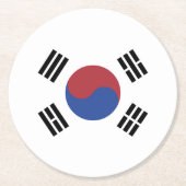 韓国国旗 ラウンドペーパーコースター (正面)