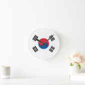 韓国国旗 ラウンド壁時計 (ホーム)