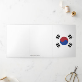 韓国国旗 三つ折りカード