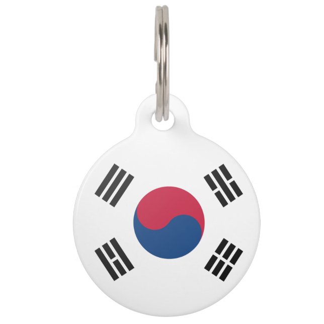 韓国国旗+国章 ペット　ネームタグ (正面)