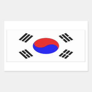 韓国国旗 長方形シール