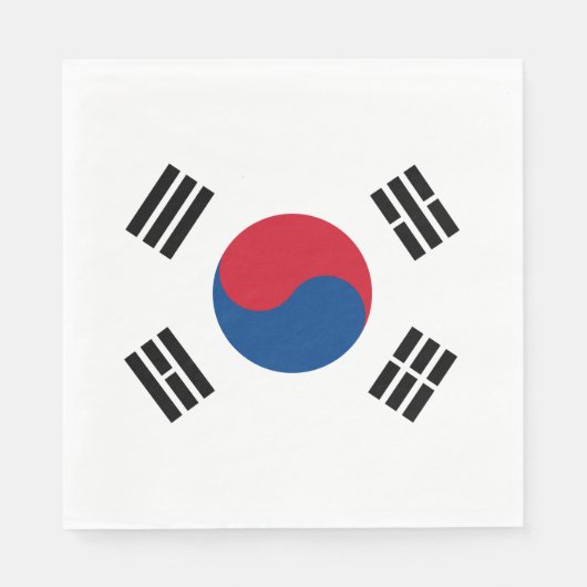 韓国国旗 – 陰陽 スタンダードランチョンナプキン (正面)