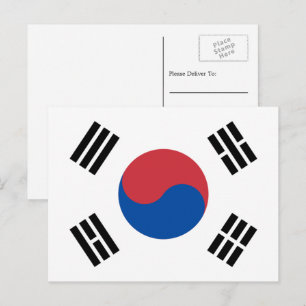 韓国国旗、韓国国旗 ポストカード