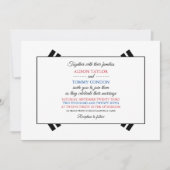 韓国国旗、韓国結婚国旗 招待状 (正面)