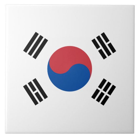 韓国国旗（韓国） タイル (正面)