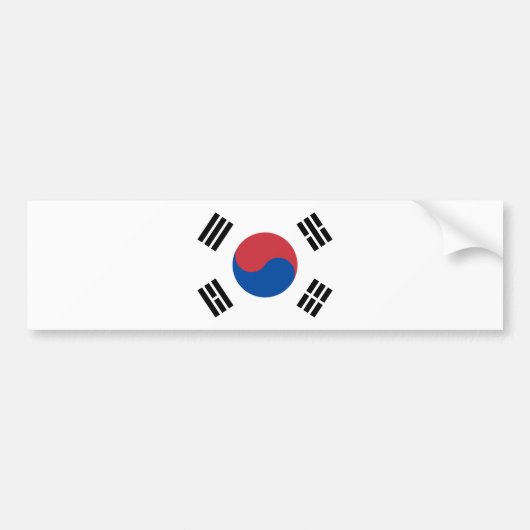 韓国国旗（韓国） バンパーステッカー (正面)