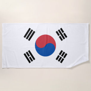 韓国国旗(韓国) ビーチタオル