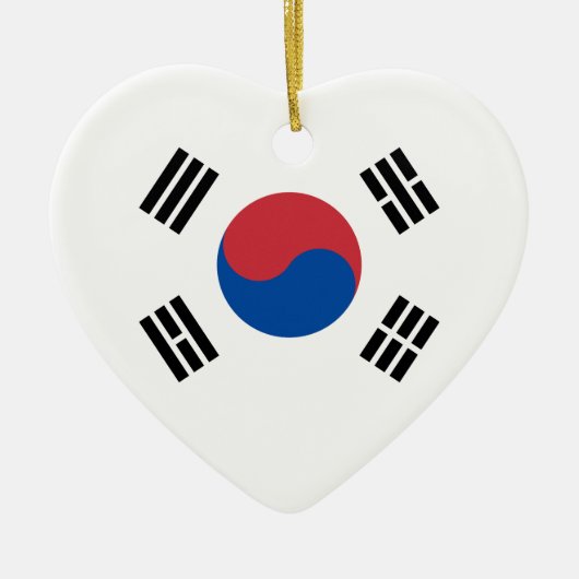 韓国国旗 – 韓国 – Taegeukgi - 대한민국의 국기 セラミックオーナメント (正面)