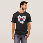 韓国国旗Iは韓国のDNAが大好き Tシャツ (正面フル)