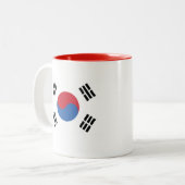 韓国国旗Mug한국 국기 디자인 ツートーンマグカップ (正面左)