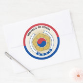 韓国国章サークル形状 ラウンドシール (封筒)
