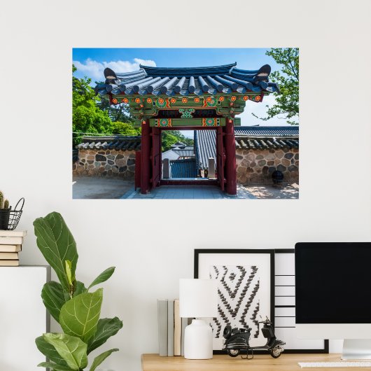 韓国寺門 ポスター (ホームオフィス)