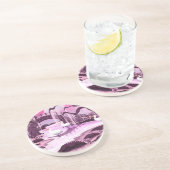 韓国庭園で鶴の鳥 コースター (側面)