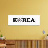 韓国愛ハート国旗 キャンバスプリント (インサイチュ (リビング))