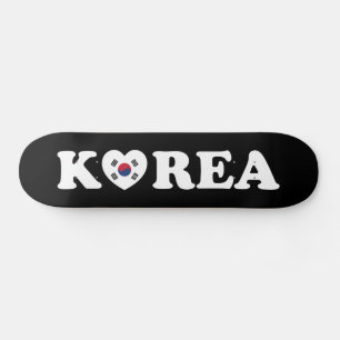 韓国愛ハート国旗 スケートボード