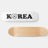 韓国愛ハート国旗 スケートボード (横)