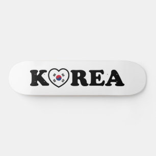 韓国愛ハート国旗 スケートボード
