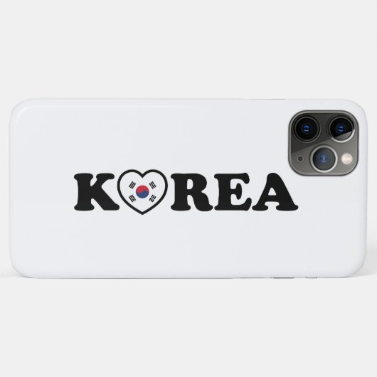 韓国愛ハート国旗 Case-Mate iPhoneケース (裏面(横))