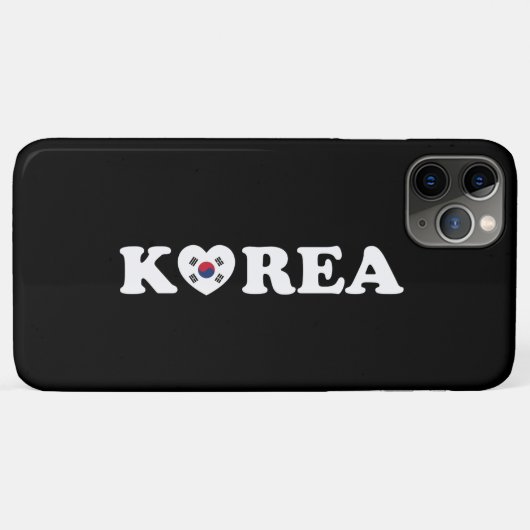 韓国愛ハート国旗 Case-Mate iPhoneケース (裏面(横))