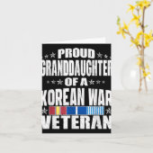 韓国戦争の退役軍人の誇りある孫娘 ミリタ カード (黄色い花)