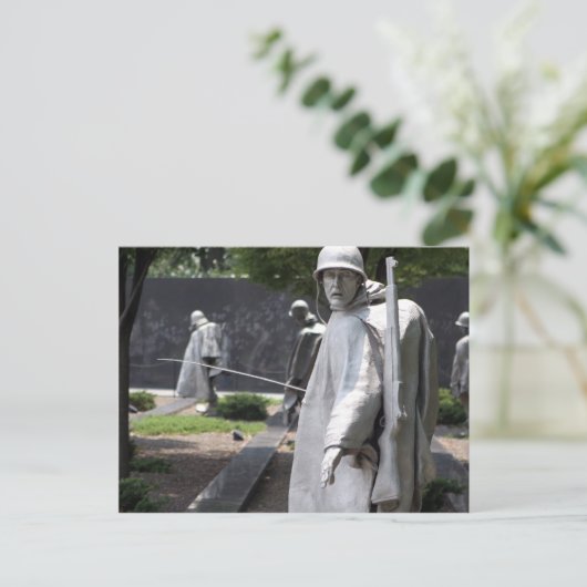 韓国戦争記念碑退役軍人の状態 ポストカード (スタンド正面)