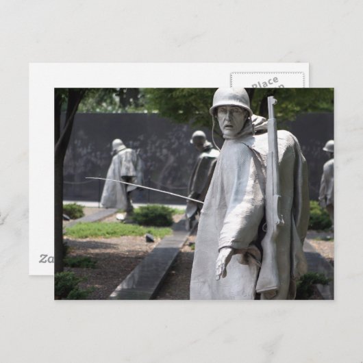 韓国戦争記念碑退役軍人の状態 ポストカード (正面/裏面)