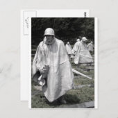 韓国戦争記念碑退役軍人の状態 ポストカード (正面/裏面)