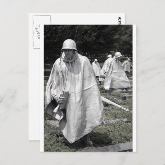 韓国戦争記念碑退役軍人の状態 ポストカード (正面/裏面)