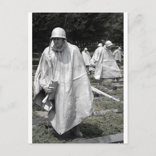 韓国戦争記念碑退役軍人の状態 ポストカード (正面)