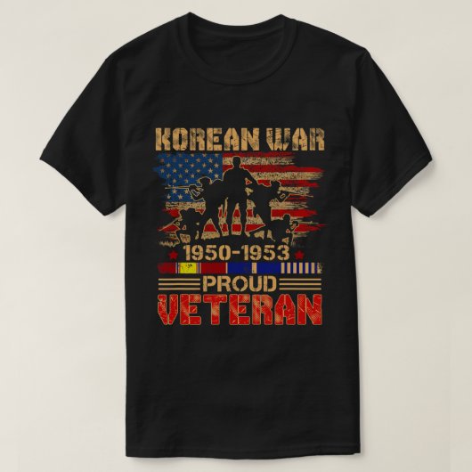 韓国戦争誇りを持った退役軍人軍隊兵 Tシャツ (デザイン正面)