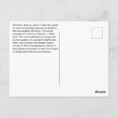 韓国戦争退役軍人記念碑の事実 ポストカード (裏面)