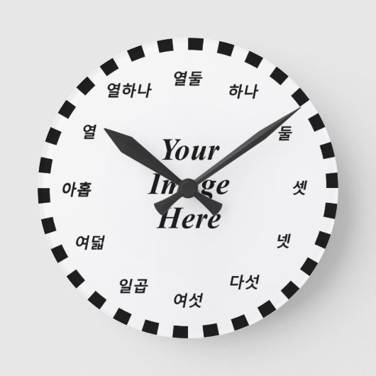 韓国数字時計/w Sマークスバイケネス・ヨンチッチ ラウンド壁時計 (正面)