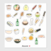 韓国料理かわいこちゃんステッカーシート シール (シート)