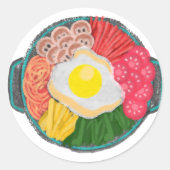 韓国料理の喜び ラウンドシール (正面)