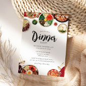韓国料理をテーマにしたディナーパーティー 招待状