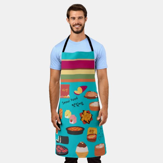 韓国料理エプロン エプロン (着用した状態)