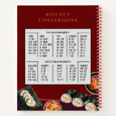 韓国料理カスタマイズレシピ本 – 赤 ノートブック (裏面)