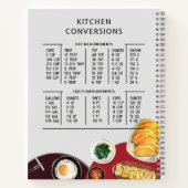 韓国料理カスタマイズ可能レシピジャーナル – グレー ノートブック (裏面)