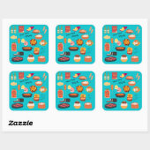 韓国料理シール スクエアシール (シート)